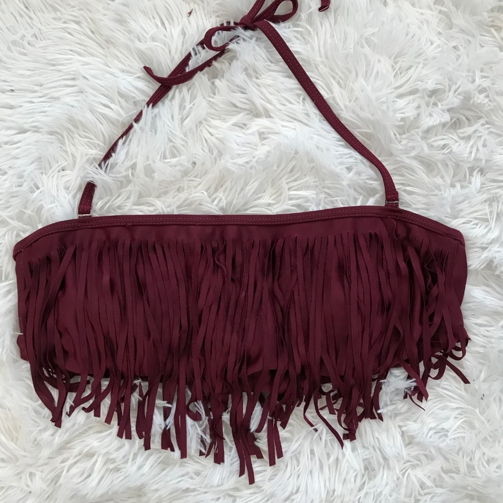 Maroon Bikini Top